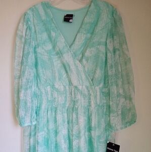 Maison Tara mint green tye dye lace dress NWT size 12